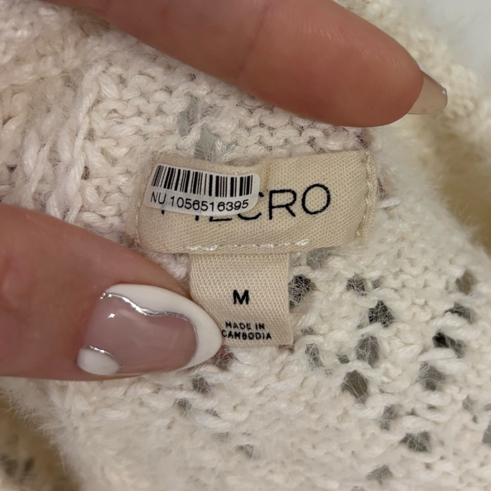 Anthropologie Distressed Stitch Longline Side Slit Sweater by Pilcro - Picture 8 of 9